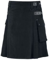 Kilt, Black Premium by EMP, Středně dlouhá sukně