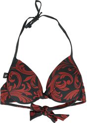 Bikini Top With Ornaments, Black Premium by EMP, Vrchní díl bikin