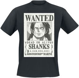 Wanted - Dead or Alive - Shanks, One Piece, Tričko