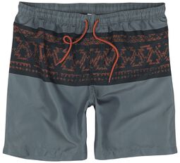 Swim Shorts With Graphic Design, RED by EMP, Plavecké šortky