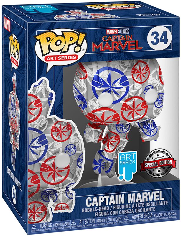 Vinylová figurka č. 34 Captain Marvel - (Art Series)