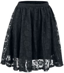 Sukně s krajkovou vrstvou, Gothicana by EMP, Krátká sukně