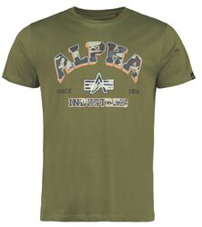 Kamufláž tričko College, Alpha Industries, Tričko