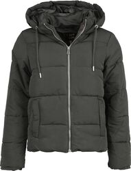 Prošívaná bunda s kapucí a zapínáním na zip, QED London, Zimní bunda