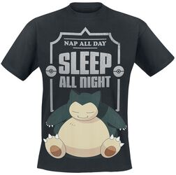 Snorlax - Sleep All Night, Pokémon, Tričko
