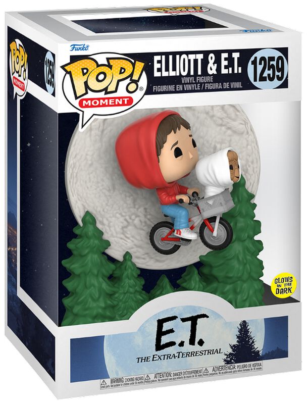 Vinylová figurka č. 1259 Elliot and E.T. flying (Pop Moment) (svítí v tmě)