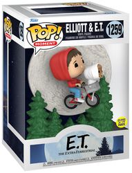 Vinylová figurka č. 1259 Elliot and E.T. flying (Pop Moment) (svítí v tmě), E.T. - the Extra-Terrestrial, Funko Pop!