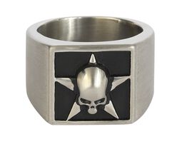 Pečetní prsten Skull, Rock Rebel by EMP, Prsten