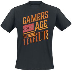 Zábavné tričko Gamers Don't Age - We Level Up, Zábavné tričko, Tričko