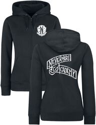 Nevermore - Logo, Wednesday, Mikina s kapucí na zip