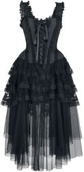 Gotické korzetové šaty, Gothicana by EMP, Středně dlouhé šaty