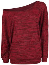 Oversize žíhaný svetr se širokým límcem, RED by EMP, Pletený svetr