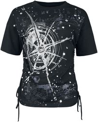 Tričko s lesklým, střibrným potiskem na přední straně, Black Premium by EMP, Tričko