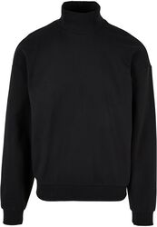 Vroubkovaný svetr s vysokým límcem, Urban Classics, Mikinové tričko