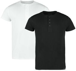 Balení 2 ks triček Henley, Black Premium by EMP, Tričko