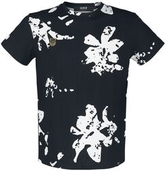 Tričko s bílými květy a malou výšivkou, Black Premium by EMP, Tričko