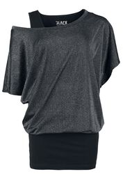 Balení 2 ks - tričko a top s třpytkami, Black Premium by EMP, Tričko