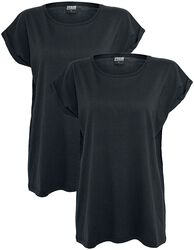 Balení 2 ks dámských triček s rozšířenými rameny, Urban Classics, Tričko