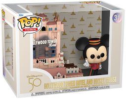 Vinylová figurka č. 31 Walt Disney World 50th - Hollywood Tower Hotel and Mickey Mouse (Pop! Town), Mickey Mouse, Funko Pop! Town