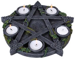 Stojan na čajovou svíčku Wiccan Pentagram, Nemesis Now, Čajový svícen