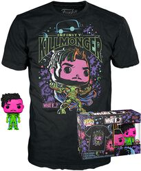 POP! a tričko Infinity Killmonger (black light) - tričko plus Funko, What If...?, Funko Pop!