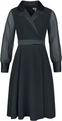Černé šaty Polly, Timeless London, Středně dlouhé šaty