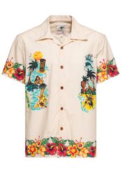 Honolulu Tropical Hawaiian Style Shirt, King Kerosin, Košile s krátkým rukávem