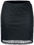 Skull Lace Skirt, Black Premium by EMP, Krátká sukně