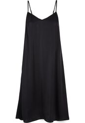 Ladies Viscose Satin Slip Dress, Urban Classics, Středně dlouhé šaty