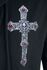 Černé tričko Gothicana X Anne Stokes s potiskem, šněrováním a dlouhými rukávy
