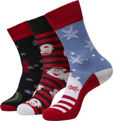Balení 3 párů vánočních ponožek Santa Ho, Urban Classics, Ponožky