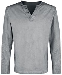 Šedé tričko s dlouhými rukávy, Black Premium by EMP, Tričko s dlouhým rukávem