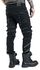 Černé džíny Jared s přezkami, zipy a nýty