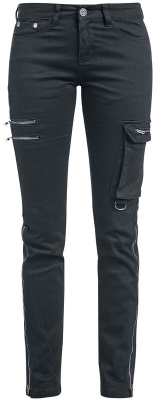 Černé džíny Skarlett s variabilním lemem