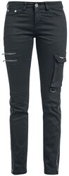 Černé džíny Skarlett s variabilním lemem, Black Premium by EMP, Džíny