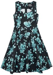 Šaty s kruhovou sukní Black Rosaceae, H&R London, Šaty