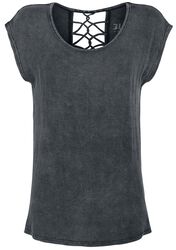 Tričko s ozdobnými šňůrkami na zádech, Black Premium by EMP, Tričko