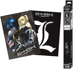 L and Group - sada 2 ks plakátů s Chibi designem, Death Note, Plakáty