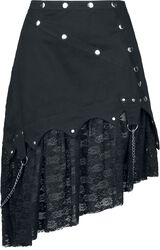 Asymmetric, Gothicana by EMP, Středně dlouhá sukně