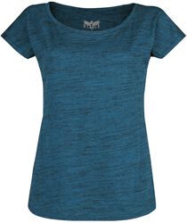 Modré tričko s žíhaným vzhledem, Black Premium by EMP, Tričko