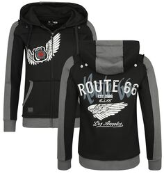 Rock Rebel X Route 66 - Hoody Jacket, Rock Rebel by EMP, Mikina s kapucí na zip