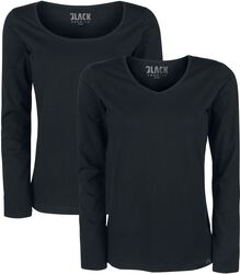 Balení 2 ks triček s dlouhými rukávy, Black Premium by EMP, Tričko s dlouhým rukávem