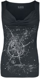 Top With Large Frontprint, Black Premium by EMP, Top