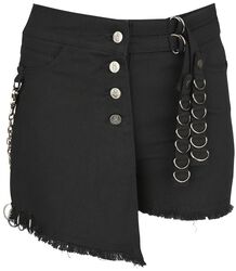 Černé šortky s detaily, Gothicana by EMP, Kraťasy