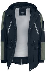 Ležérní, zimná bunda s kožešinovým límcem, Black Premium by EMP, Zimní bunda