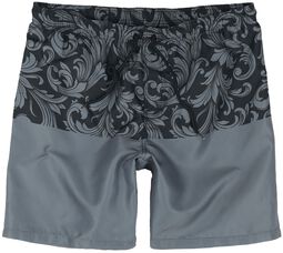 Ornament Print Swim Shorts, Black Premium by EMP, Plavecké šortky