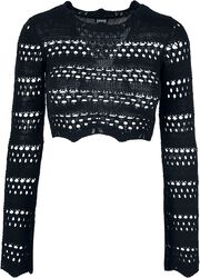 Dámský, cropped, háčkovaný svetr, Urban Classics, Mikinové tričko
