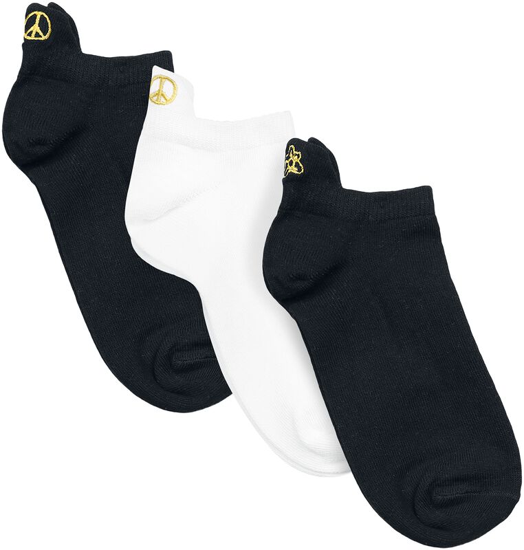 Balení 3 párů ponožek Peace s ozdobním lemem