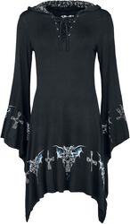 Krátké šaty Gothicana x Anne Stokes s potiskem s drakem, Gothicana by EMP, Krátké šaty