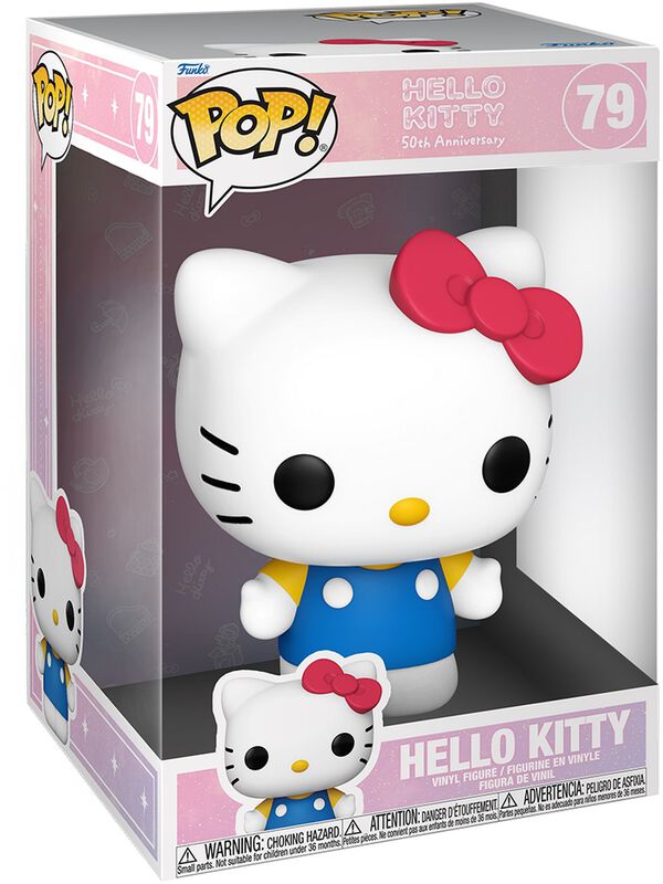 Vinylová figurka č.79 Hello Kitty (50th Anniversary) (Jumbo POP!)